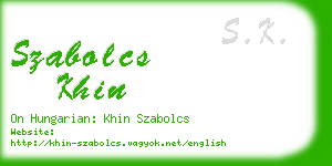 szabolcs khin business card